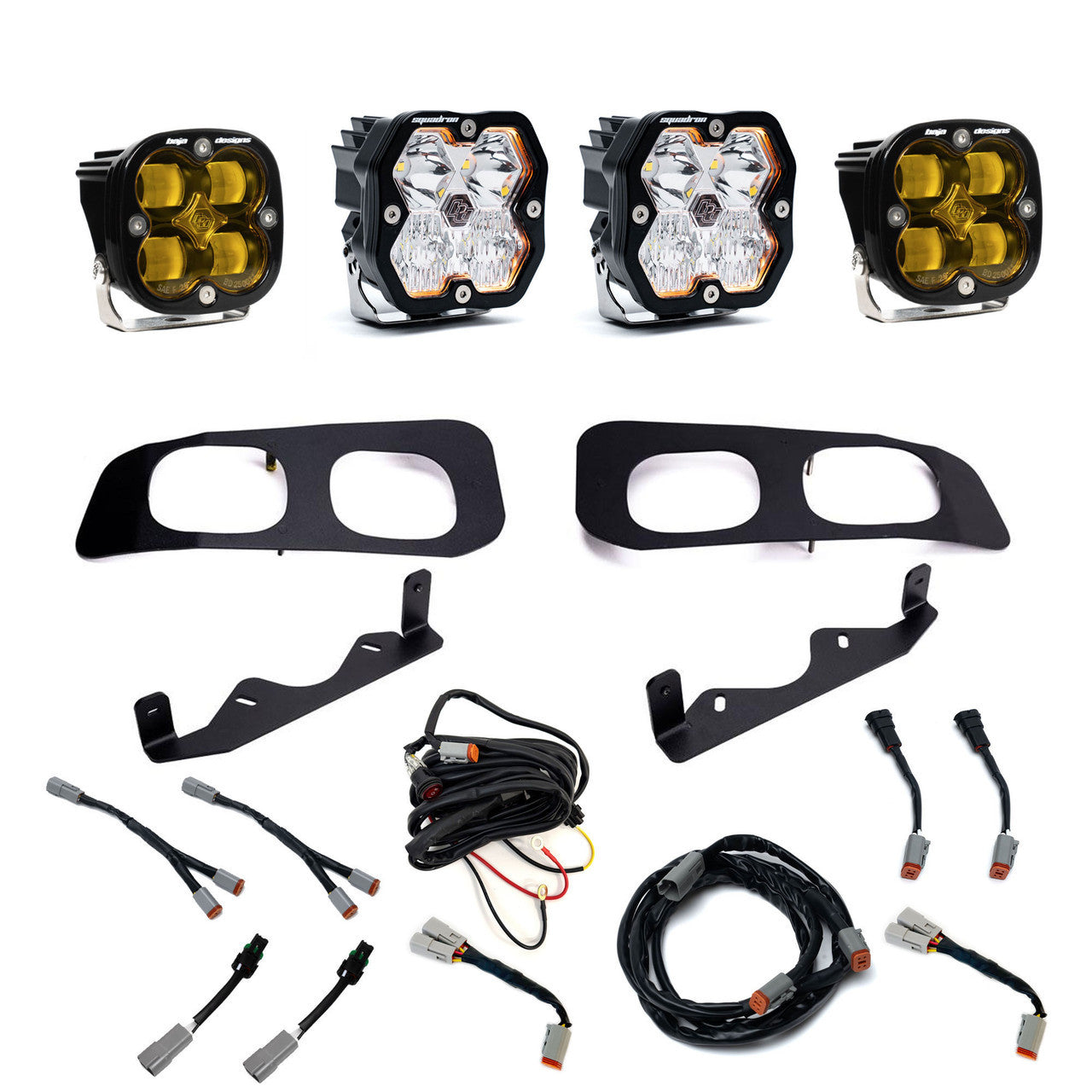 Squadron 2.0 Sport/Squadron SAE Dual Fog Pocket Light Kit - Ford 2023-26 F-250/350 Super Duty *AMBER*