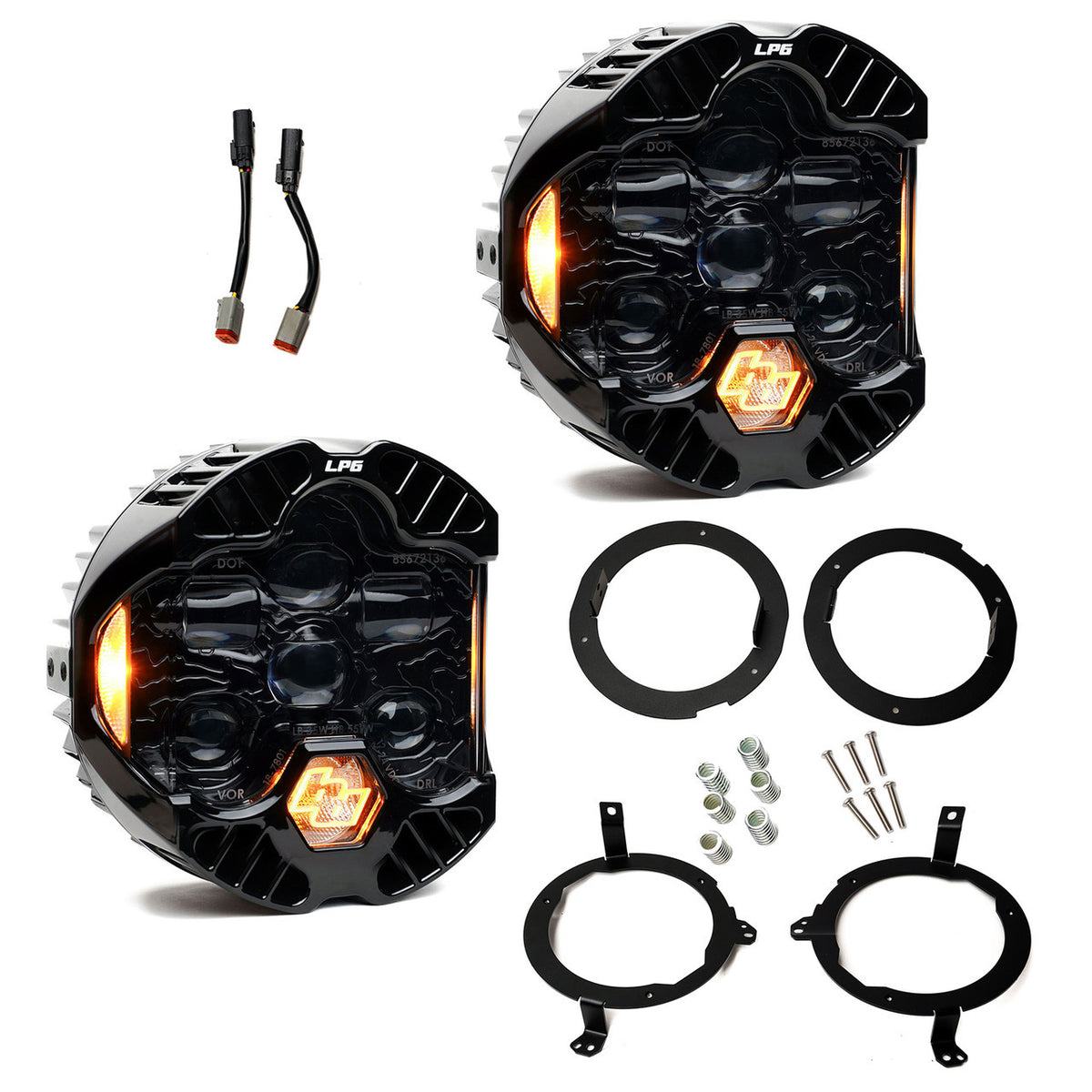 DOT LP6 LED Headlight Kit - Jeep 2018-2026 Wrangler JL; 2020-2026 Gladiator JT; NOTE w/LED Headlights *AMBER*