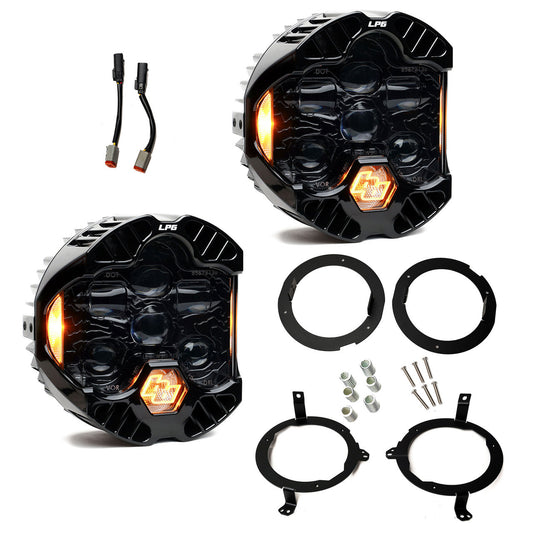 DOT LP6 LED Headlight Kit - Jeep 2018-2026 Wrangler JL; 2020-2026 Gladiator JT; NOTE w/LED Headlights *AMBER*