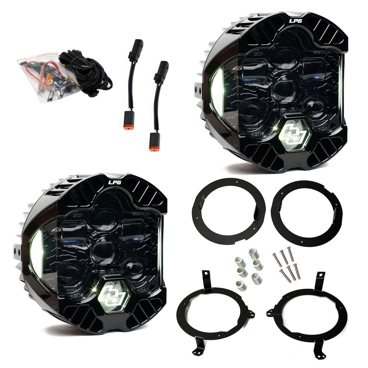 DOT LP6 LED Headlight Kit - Jeep 2018-2026 Wrangler JL; 2020-2026 Gladiator JT; NOTE w/Halogen Headlights