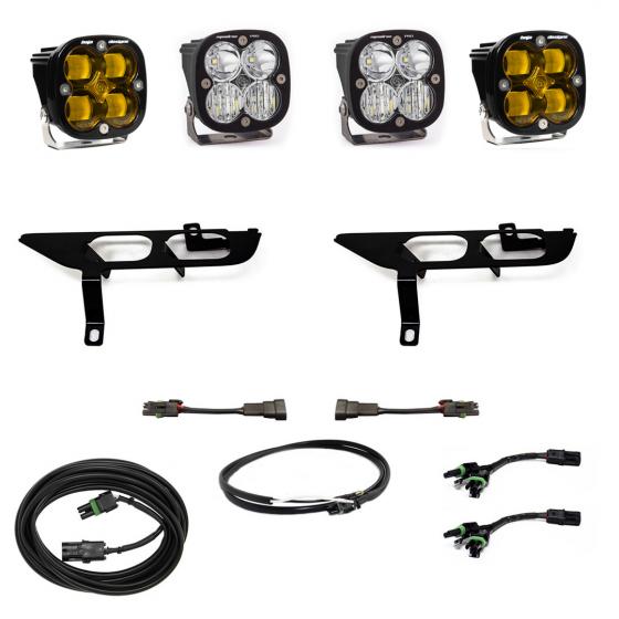 Ford F150 Fog Pocket Kit SAE Amber/Pro DC For Ford F150 21-Up Baja Designs