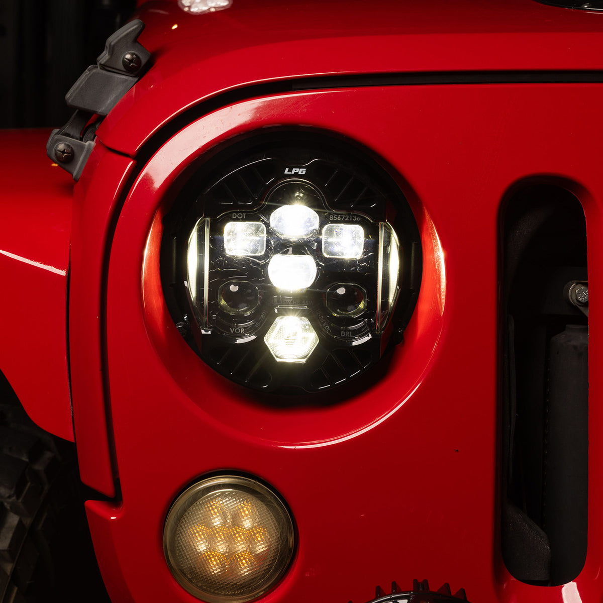 DOT LP6 LED Headlight Kit - Jeep 2007-2018 Wrangler JK *AMBER*