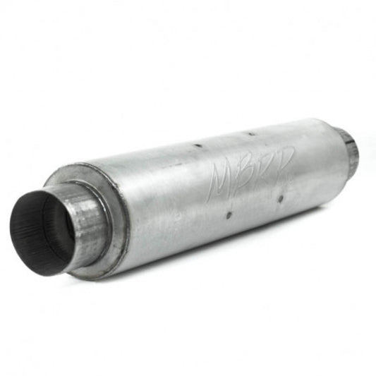 T409 Stainless Steel, Muffler 4" Inlet/Outlet; 24" body; 6" diameter; 30" overall, Quiet Tone