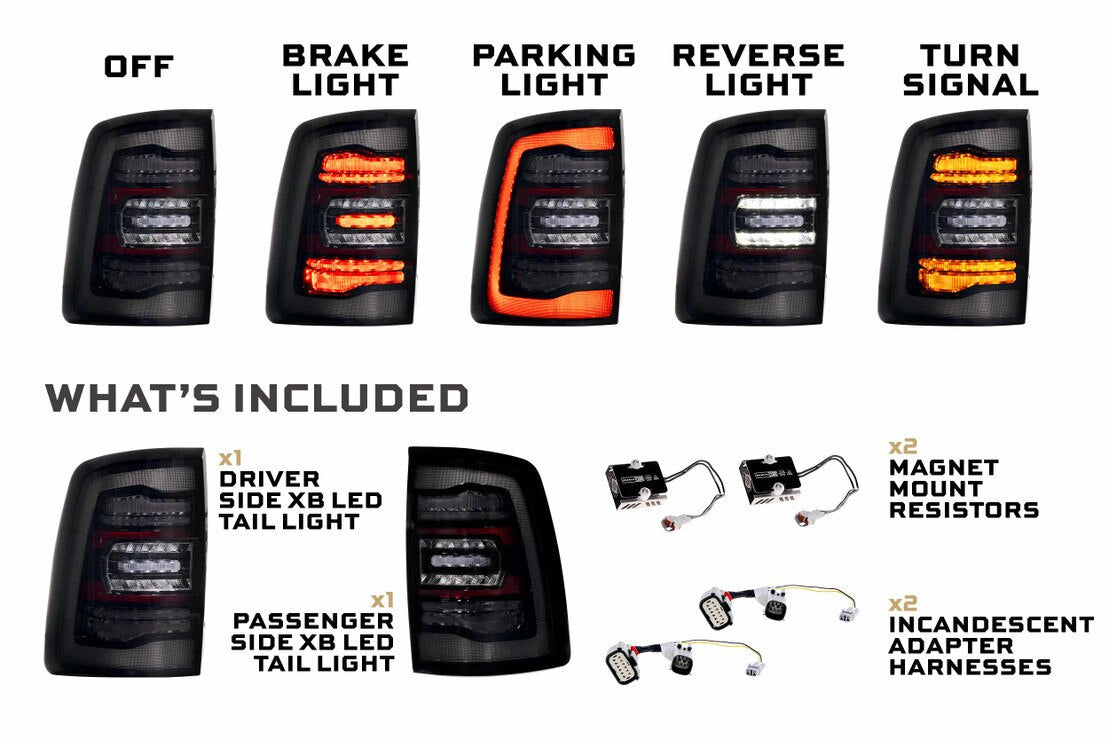 Ram HD (2019+) XB LED Tail Lights (SMOKED LENS)