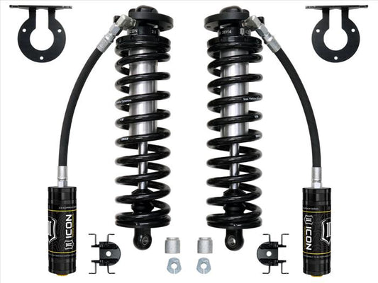ICON 2005-2025 Ford F-250/F-350 Super Duty 4WD, 2.5-3” Lift, V.S. 2.5 Series Coilover Conversion Kit, Remote Reservoir, w/ Caster Cams