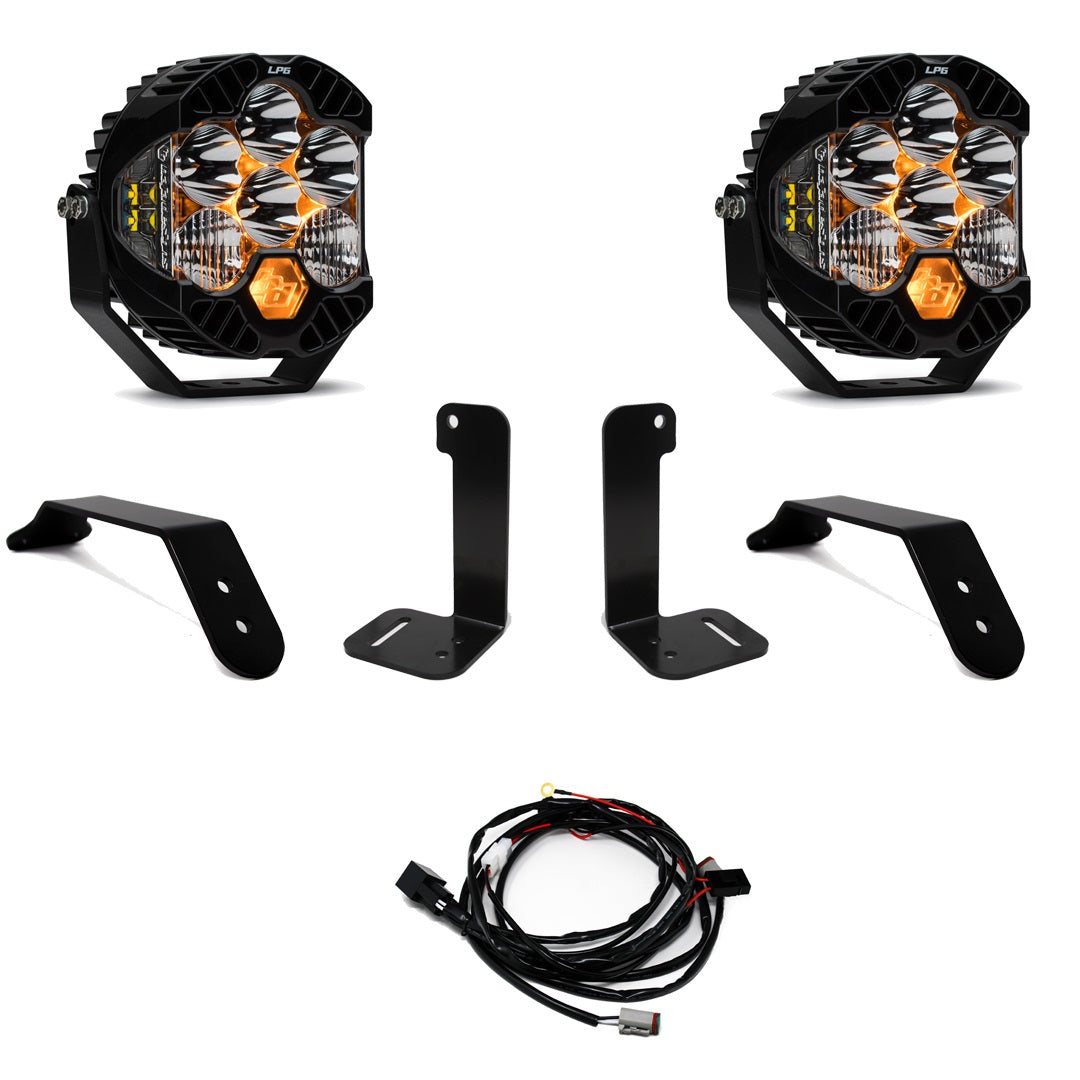 Jeep JL/JT LP6 Pro Bumper Light Kit - Jeep 2020-2026 Gladiator; 2018-2026 Wrangler JL; NOTE: w/ OE Plastic Bumper *TOGGLE*