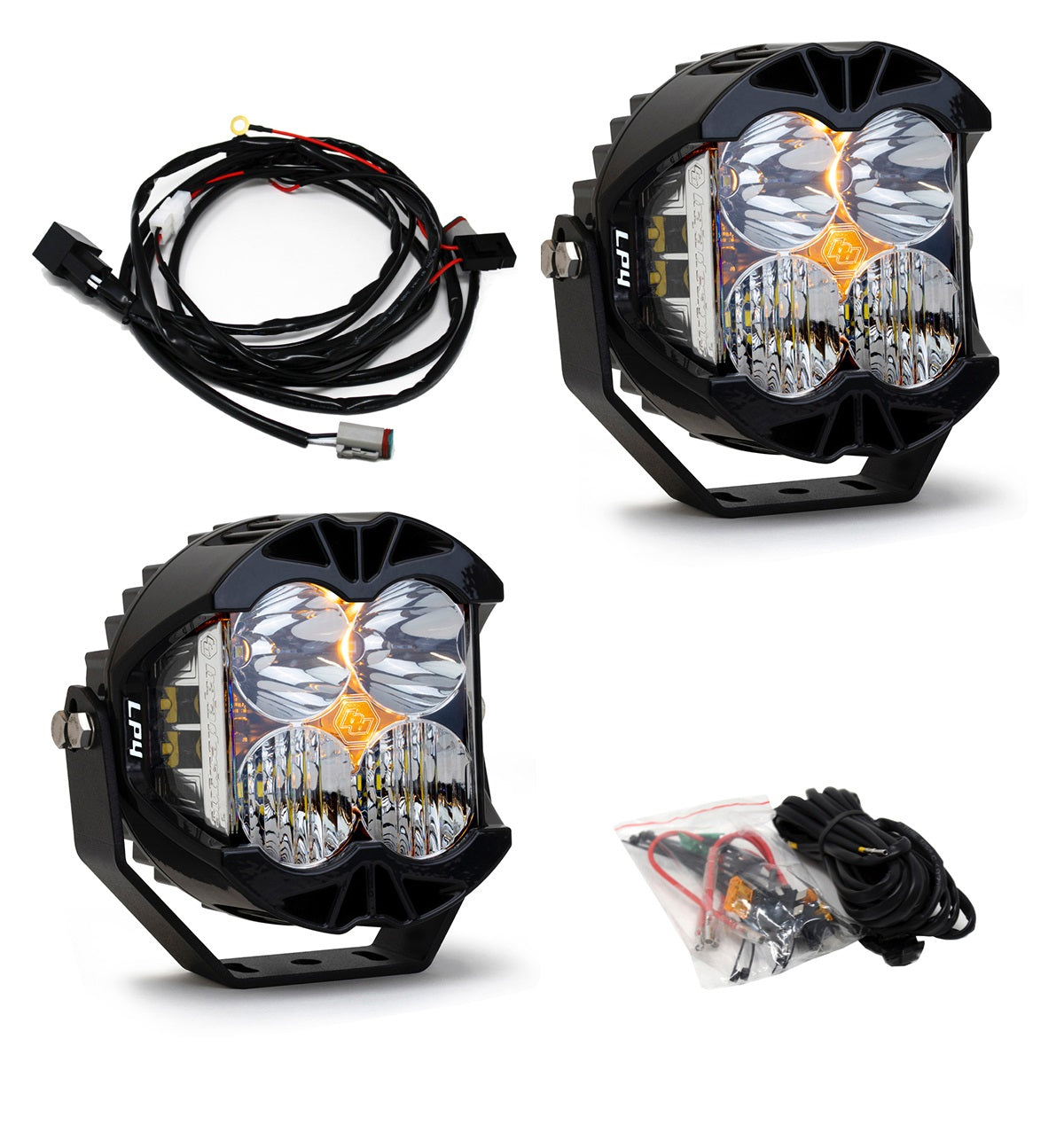 Jeep JL/JT LP4 Pro Bumper Light Kit - Jeep 2020-2026 Gladiator; 2018-2026 Wrangler JL; NOTE: w/ OE Steel Bumper *TOGGLE*