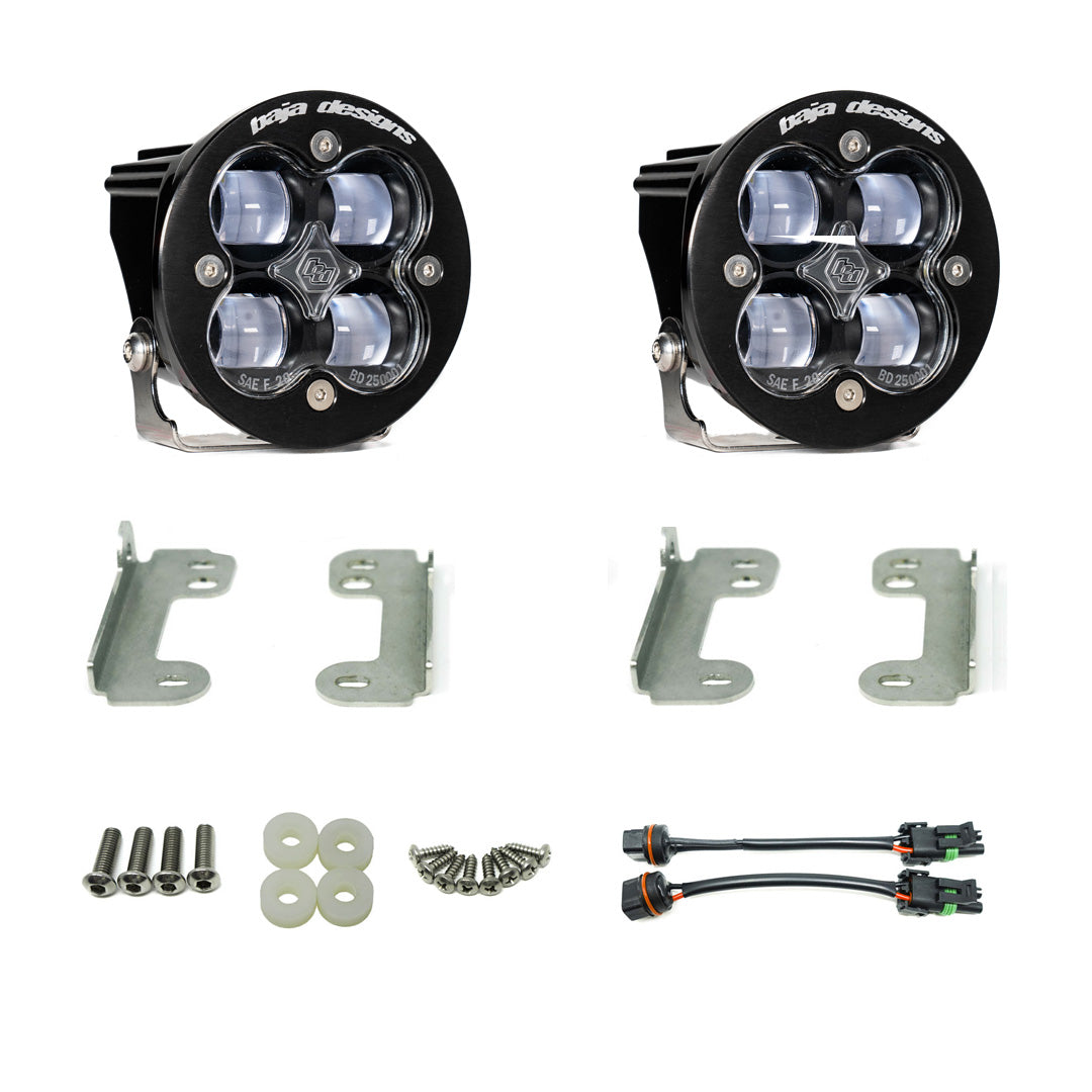 Jeep JL/JT Squadron-R SAE Fog Pocket Light Kit - Jeep 2020-2026 Gladiator; 2018-2026 Wrangler JL; NOTE: w/ OE Sahara Bumper