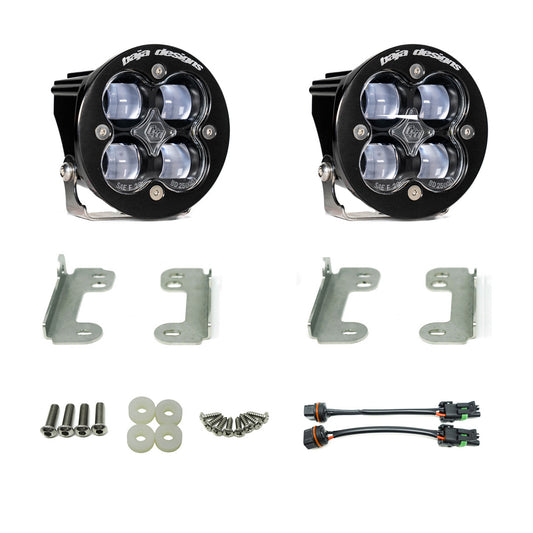 Jeep JL/JT Squadron-R SAE Fog Pocket Light Kit - Jeep 2020-2026 Gladiator; 2018-2026 Wrangler JL; NOTE: w/ OE Sahara Bumper