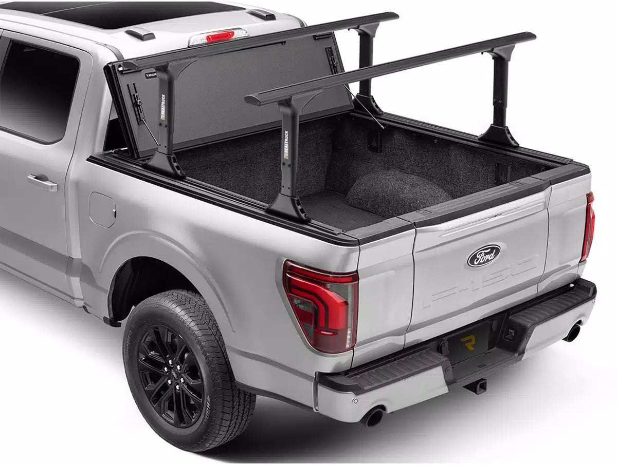 RealTruck BAKFlip MX4 TS Hard Folding Tonneau Cover w/ T-Slot Rails 5'7" Bed