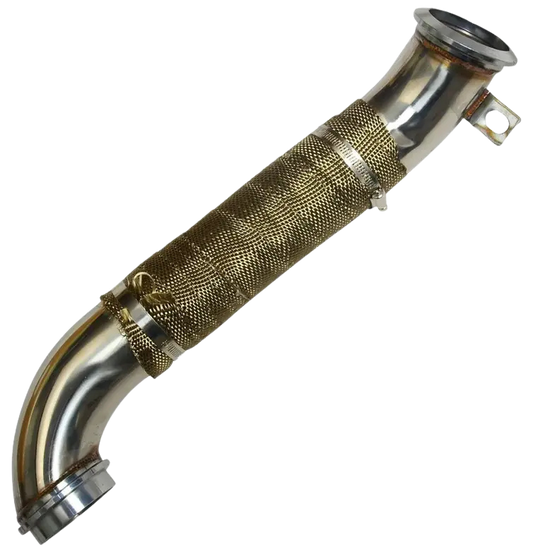 CDP 3" Turbo Down Pipe W Heat Wrap For 2004.5-2010 Chevy GMC 6.6L LLY LBZ LMM Duramax