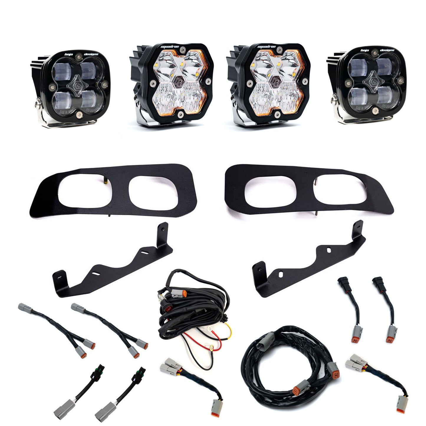 Squadron 2.0 Sport/Squadron SAE Dual Fog Pocket Light Kit - Ford 2023-26 F-250/350 Super Duty *CLEAR*