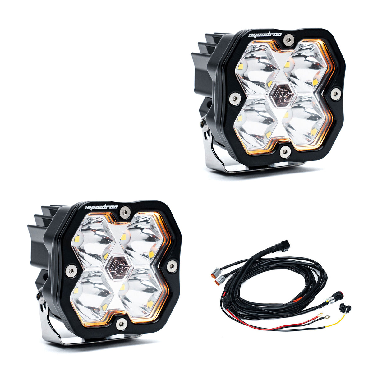 Squadron 2.0 Sport Black LED Auxiliary Light Pod Pair - Universal *CLEAR*