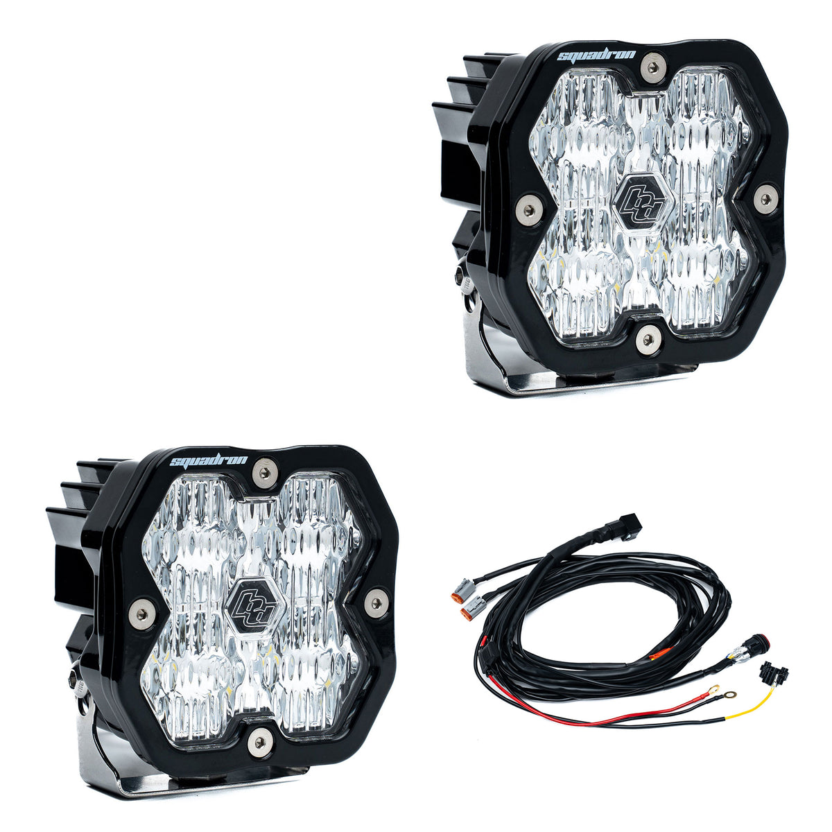 Squadron 2.0 Sport Black LED Auxiliary Light Pod Pair - Universal *CLEAR*