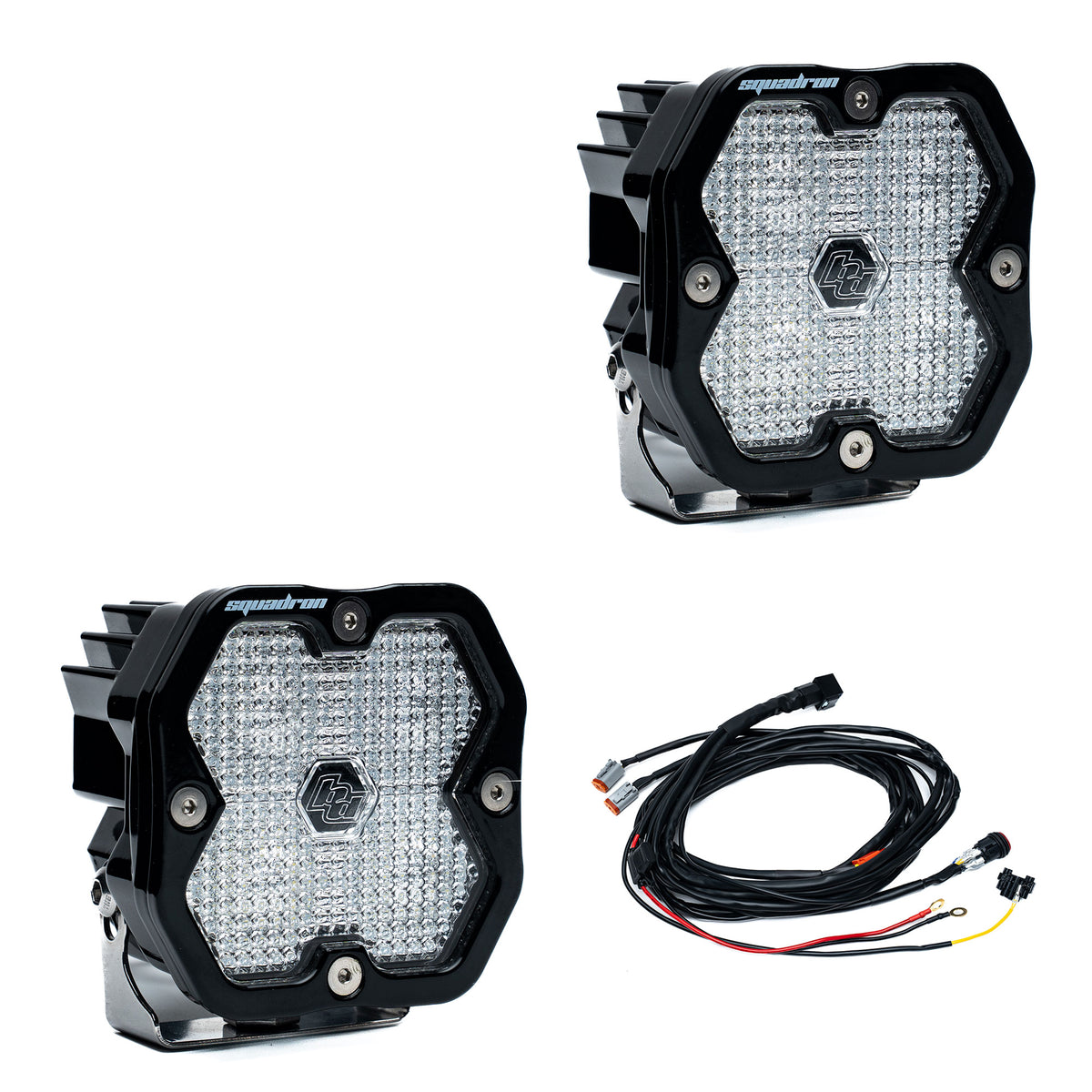 Squadron 2.0 Sport Black LED Auxiliary Light Pod Pair - Universal *CLEAR*