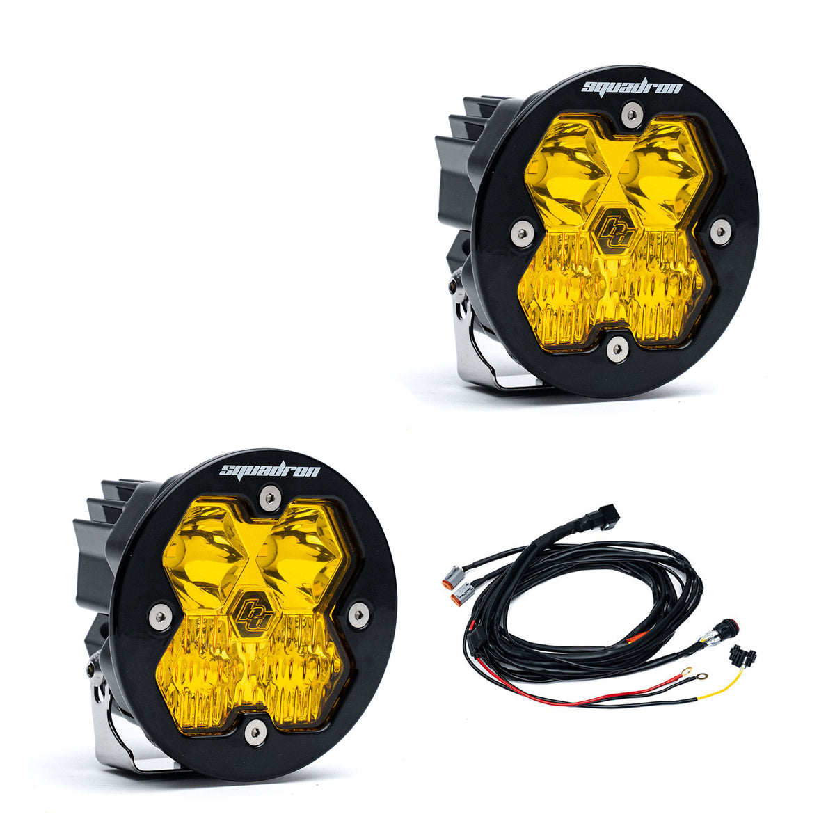 Squadron-R 2.0 Sport Black LED Auxiliary Light Pod Pair - Universal *AMBER*