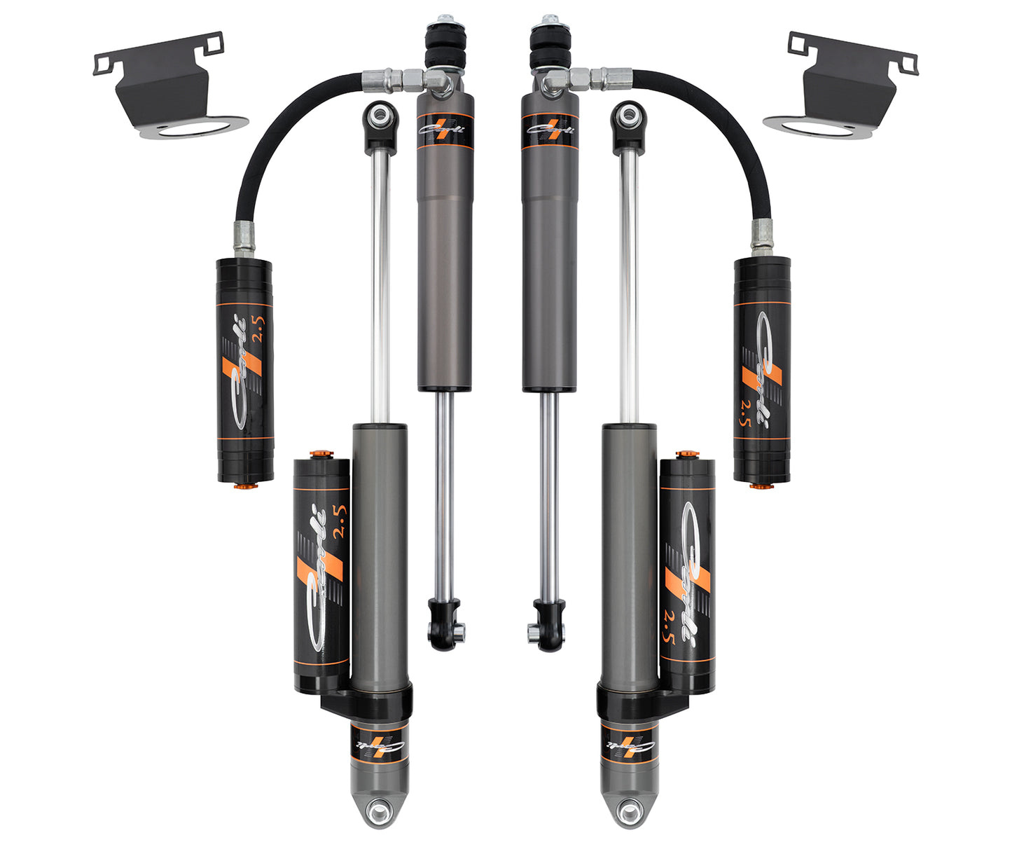 CARLI SUSPENSION 14-24 RAM 3500 4X4 DIESEL CARLI-SPEC 2.5″ RR 2.5″ LIFT FRONT & REAR SHOCK PKG