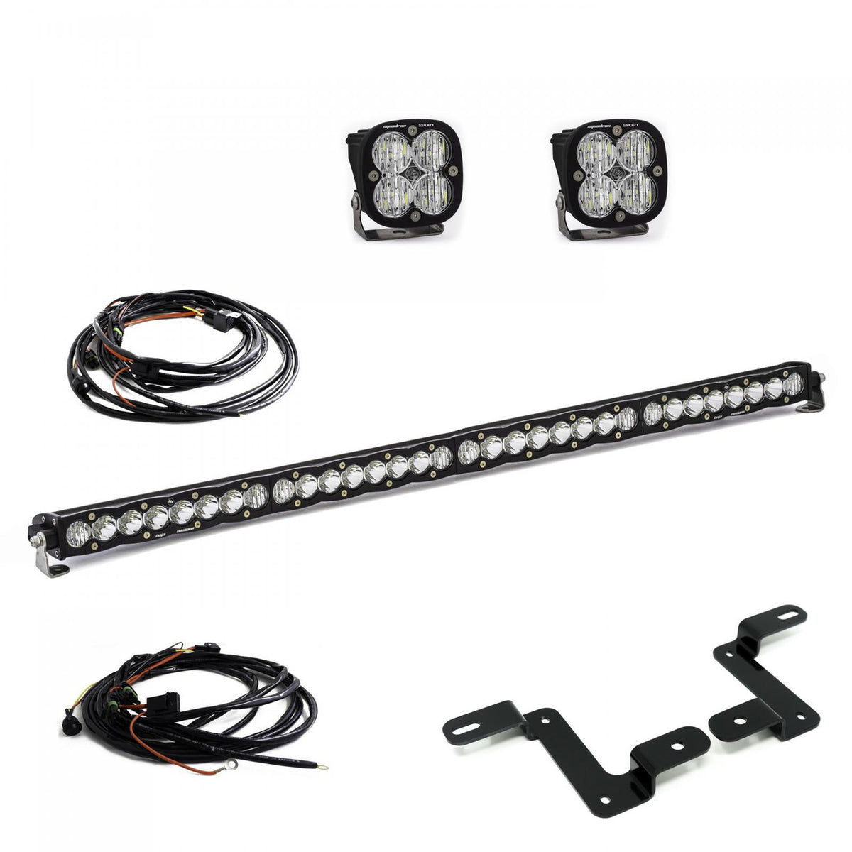 Jeep JL/JT Squadron Sport/S8 40 Inch A-Pillar/Cowl Mount Light Kit - Jeep 2020-2026 Gladiator; 2018-2026 Wrangler JL