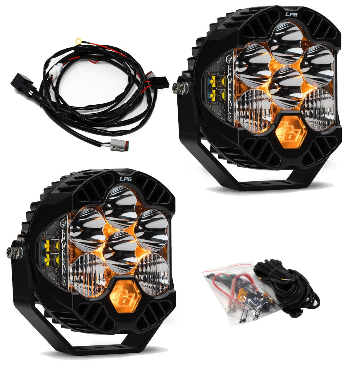 Jeep JL/JT LP6 Pro Bumper Light Kit - Jeep 2020-2026 Gladiator; 2018-2026 Wrangler JL; NOTE: w/ OE Steel Bumper *TOGGLE*