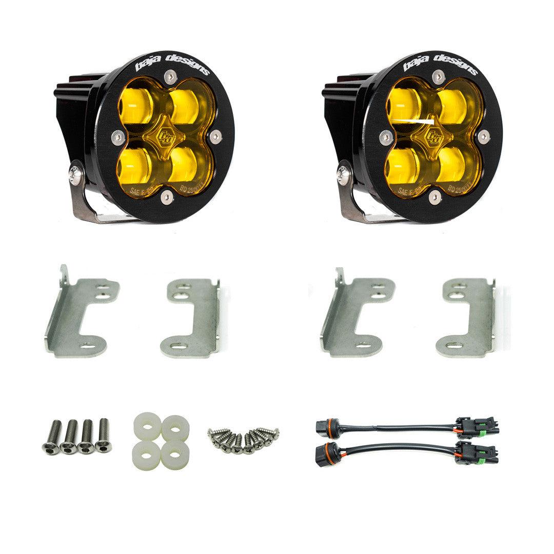 Jeep JL/JT Squadron-R SAE Fog Pocket Light Kit - Jeep 2020-2026 Gladiator; 2018-2026 Wrangler JL; NOTE: w/ OE Sahara Bumper