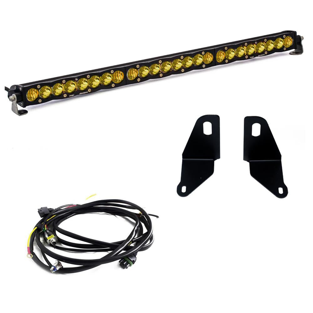 S8 30” Behind-the-Grille LED Light Bar Kit - 2022-2026 Chevrolet Silverado 1500 (AMBER)
