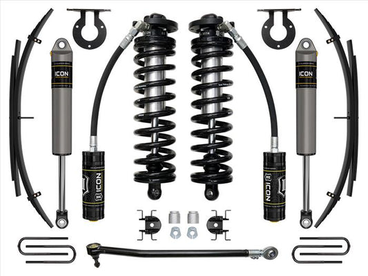 ICON 2017-2025 Ford F-250/F-350 Super Duty 4WD, 2.5-3" Lift, Stage 2 Coilover System w/ Expansion Packs