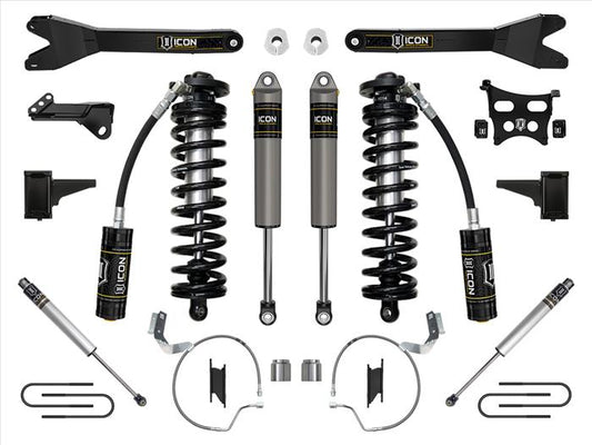 ICON 2023-2025 Ford F-250/F-350 Super Duty 4WD, 4-5.5" Lift, Stage 3 Coilover Conversion System w/ Radius Arms