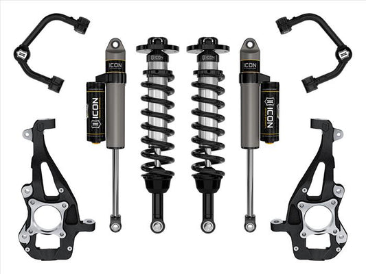 ICON 2021-2023 Ford F-150 4WD, 3.5-4.5" Lift, Stage 2 Suspension System, Tubular UCA