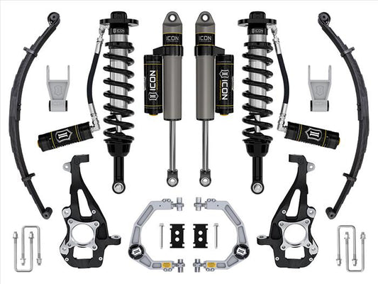 ICON 2021-2023 Ford F-150 4WD, 3.5-4.5" Lift, Stage 3 Suspension System, Billet UCA w/ Leaf Packs