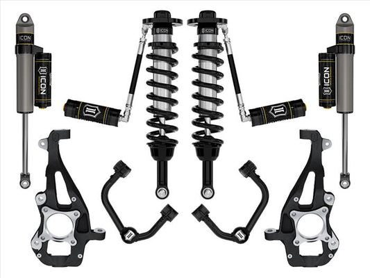 ICON 2021-2023 Ford F-150 4WD, 3.5-4.5" Lift, Stage 3 Suspension System, Tubular UCA