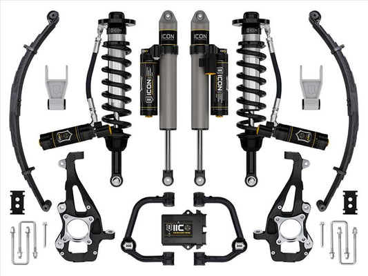 ICON 2021-2023 Ford F-150 4WD, 3.5-4.5" Lift, Stage 2 Suspension System, Tubular UCA