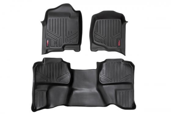 Heavy Duty Floor Mats Front/Rear-07-13 Silverado/Sierra 07-14 HD Ext. Cab Rough Country