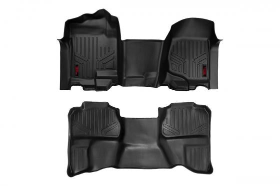 Heavy Duty Floor Mats Front/Rear-07-13 Silverado/Sierra 07-14 HD Ext. Cab Rough Country