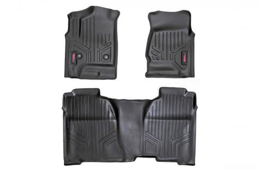 Heavy Duty Floor Mats Front/Rear-14-19 Silverado/Sierra 1500/2500 HD/3500 HD Rough Country