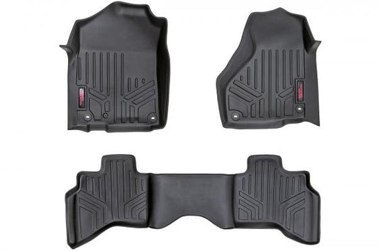 Heavy Duty Floor Mats Front/Rear-12-18 Dodge RAM 1500 Quad Cab Rough Country