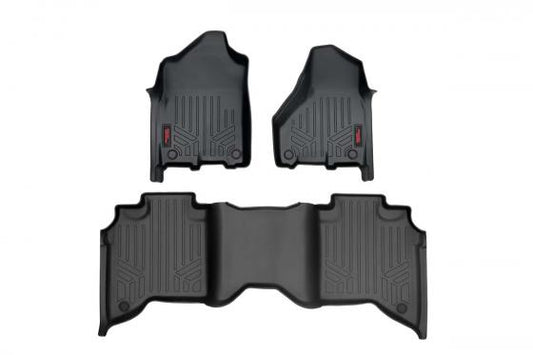 RAM 2500 Heavy Duty Floor Mats Front/Rear Crew Cab Bucket Seats For 19-Pres RAM 2500 Rough Country