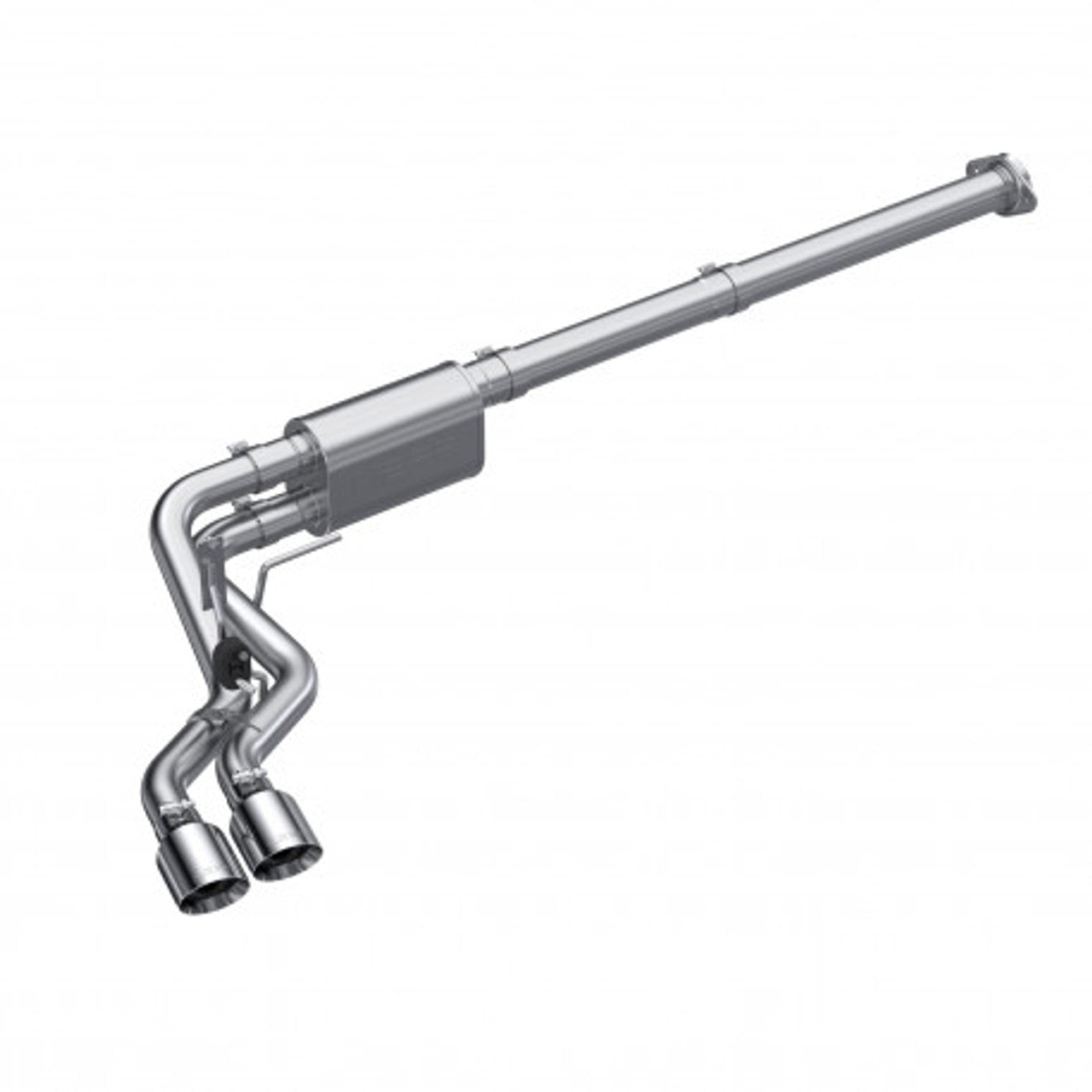 T304 Stainless Steel, 3" Cat-Back, 2.5" Dual Pre-Axle, Race Profile