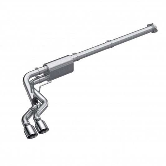 T304 Stainless Steel, 3" Cat-Back, 2.5" Dual Pre-Axle, Race Profile