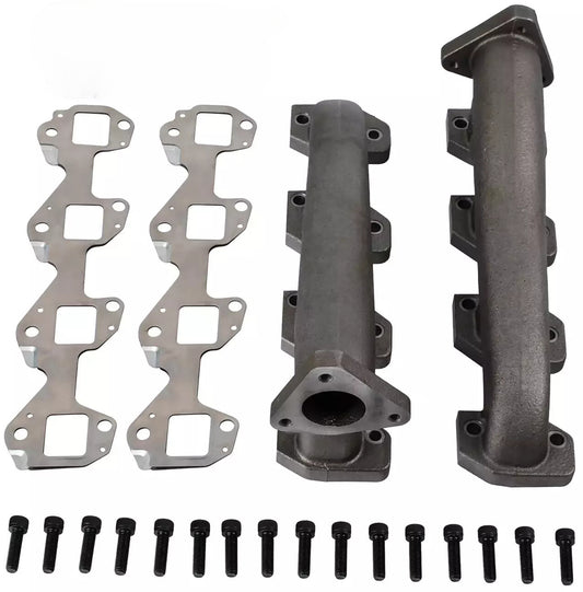 High Flow Race Exhaust Manifolds & Gaskets For 2001-2004 GM LB7 6.6L Duramax