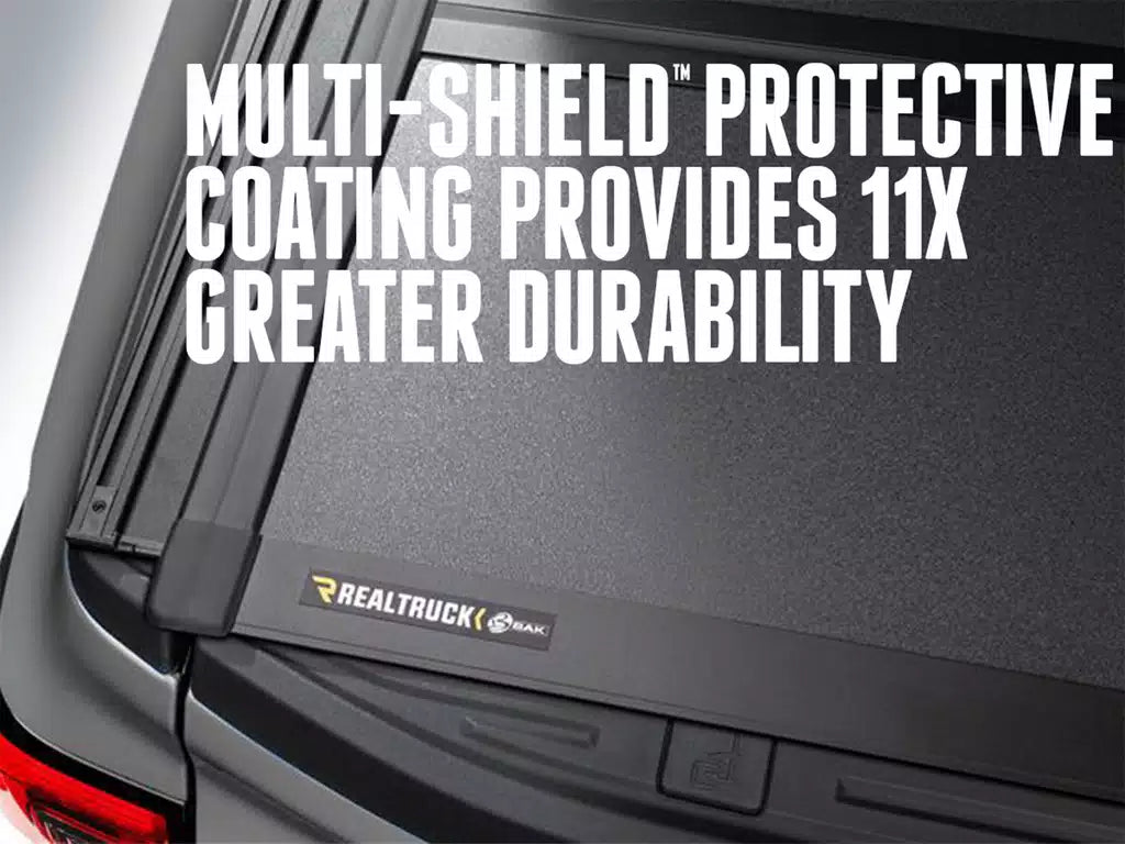 RealTruck BAKFlip MX4 TS Hard Folding Tonneau Cover w/ T-Slot Rails 6'7" Bed