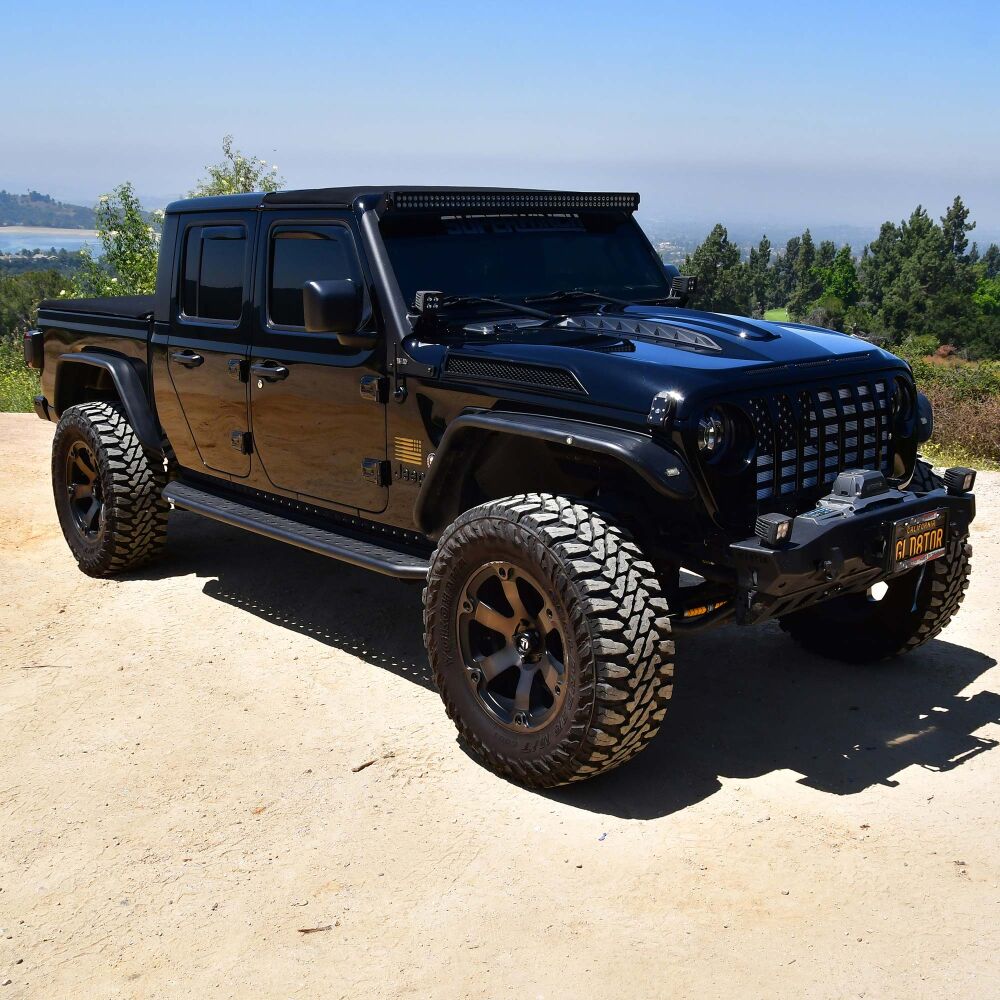 Outlaw Running Boards Textured Black 28-34165