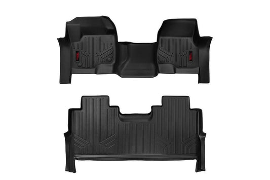Heavy Duty Floor Mats Front/Rear-17-25 Ford Super Duty Crew Cab Rough Country