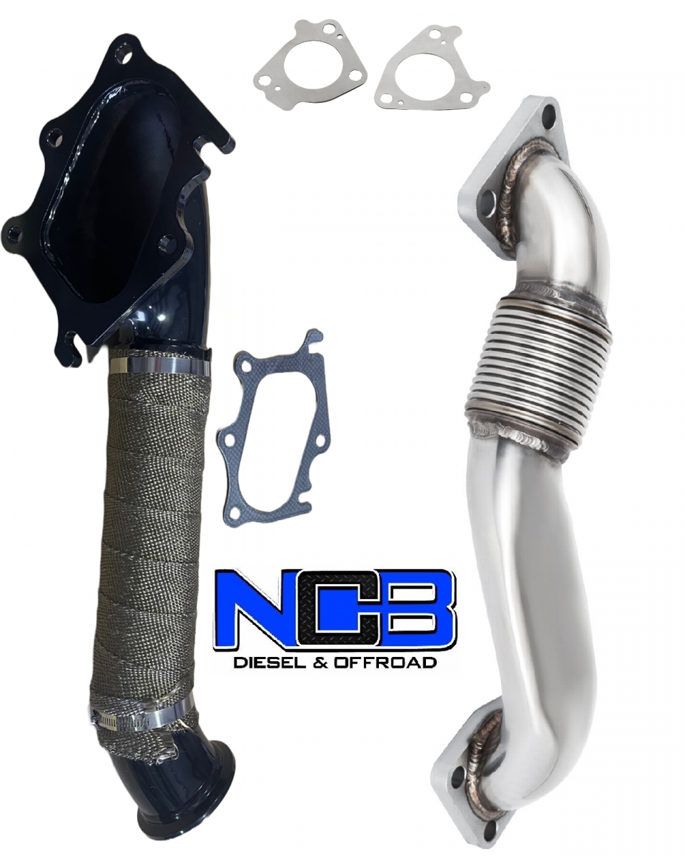 DDP 3" HD Turbo Downpipe With Heat Wrap For 2011-2015 Chevy GMC 6.6L LML Duramax